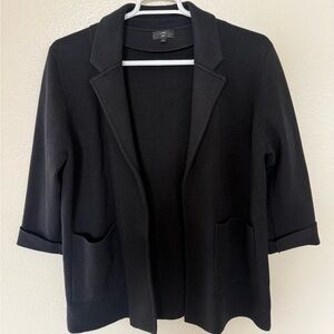 J.CREW 365 Merino Wool Blend Open Cardigan Women Size Large, Black